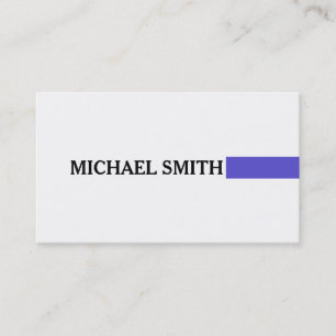 Carte De Visite Professionnel Élégant Iris Moderne Blanc clair