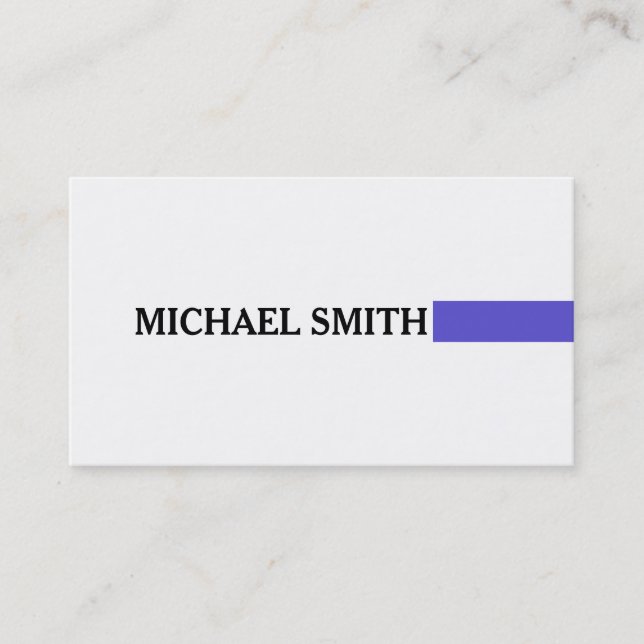 Carte De Visite Professionnel Élégant Iris Moderne Blanc clair (Devant)