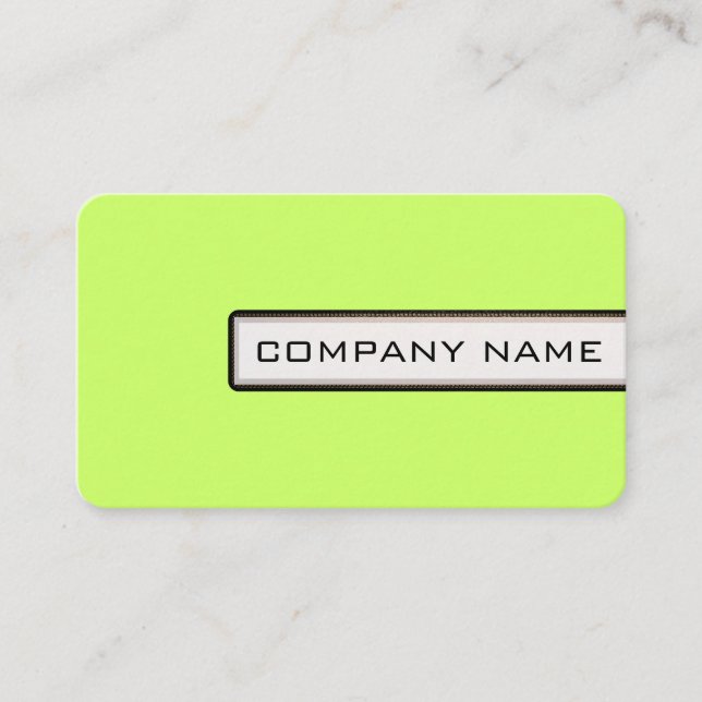 Carte De Visite Professionnel Élégant Lune Moderne Vert Minimalist (Devant)