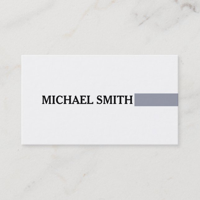Carte De Visite Professionnel élégant Manatee Moderne Blanc clair (Devant)