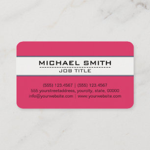 Carte De Visite Professionnel Élégant Moderne Cerise Minimaliste