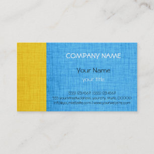 Carte De Visite Professionnel élégant moderne jaune et bleu
