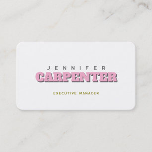Carte De Visite Professionnel élégant moderne minimaliste uni