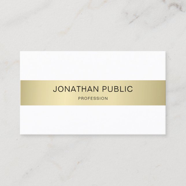 Carte De Visite Professionnel Élégant Moderne Simple Luxe (Devant)