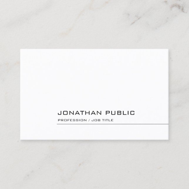 Carte De Visite Professionnel Élégant Simple Design Modèle moderne (Devant)