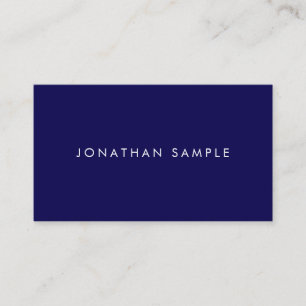 Carte De Visite Professionnel Élégant Simple Modèle Deep Blue