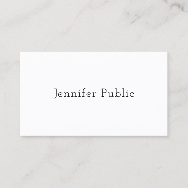Carte De Visite Professionnel Élégant Simple Moderne Modèle (Devant)