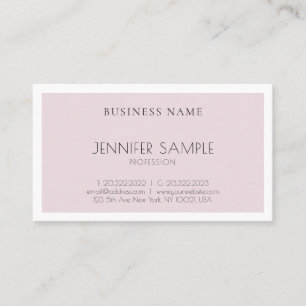 Carte De Visite Professionnel Élégant Simple Purple Design Plat