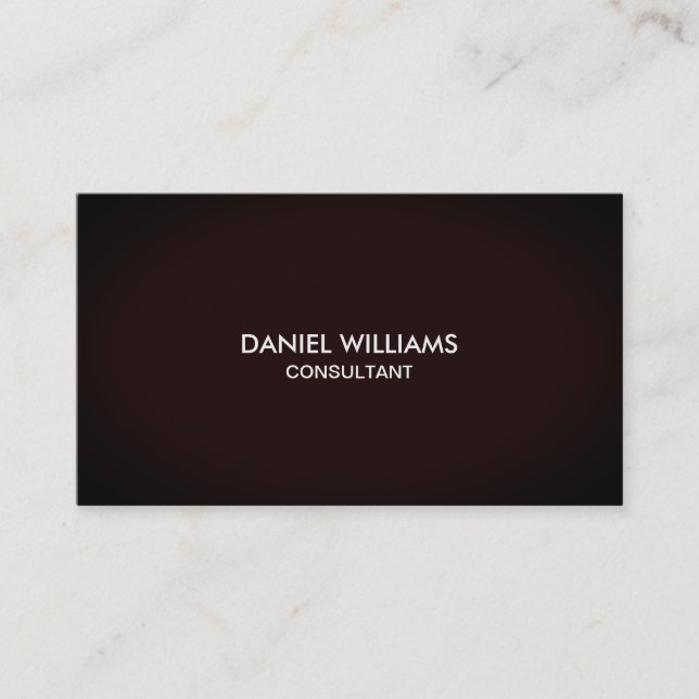 Carte De Visite Professionnel Élégant Unique Moderne Consultant Ro (Devant)