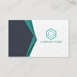 Carte De Visite Professionnel Élégant Vert Moderne