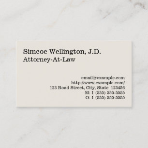 Carte de visite professionnel en droit nostalgique