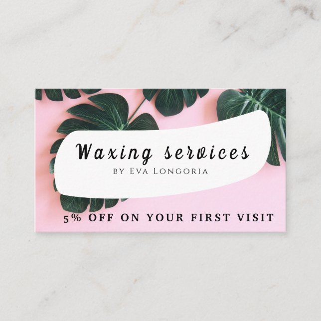 Carte De Visite Professionnel et Chic pour brésilien et cirage cor (Devant)