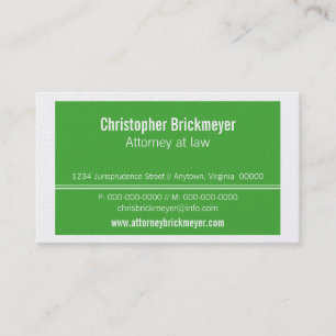Carte de visite professionnel exécutif, Vert