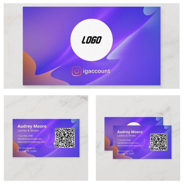 Carte De Visite Professionnel Eyelash Moderne  (Professional Eyelash Modern Business Card)