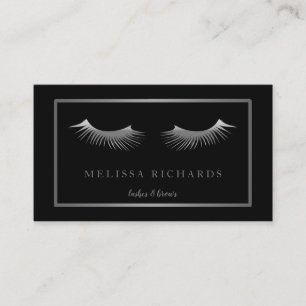 Carte De Visite Professionnel Eyelashes Maquillage Artiste Black B