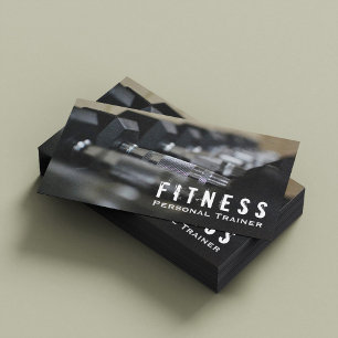 Carte De Visite Professionnel Fitness Personal Trainer Dumbbell