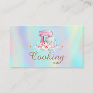 Carte De Visite Professionnel, Fleur de mélangeur, Cuisine hologra