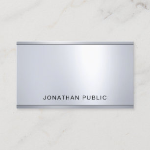 Carte De Visite Professionnel Glamour Argent Metallo Chic