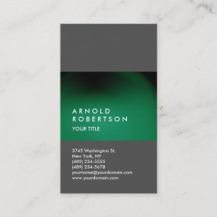 Carte de visite professionnel Green Grey Personnal