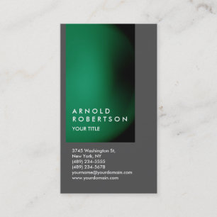 Carte de visite professionnel Green Grey Personnal