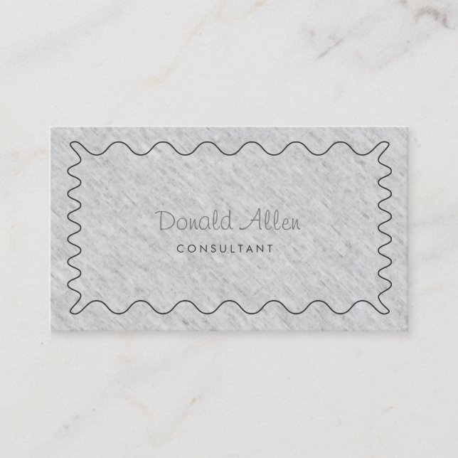 Carte De Visite Professionnel Gris clair Élégant Moderne Simple (Devant)