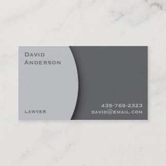 Carte de visite professionnel gris simple