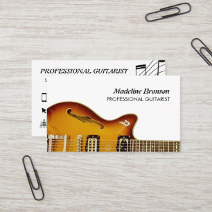 Carte de visite professionnel guitariste