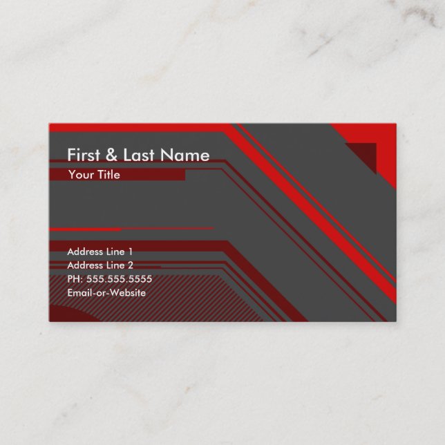 Carte De Visite professionnel high-tech : (Devant)