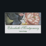 Carte de visite professionnel Lillies d'eau vintag<br><div class="desc">Elégant carte de visite floral de nénuphar vintage est idéal pour une variété de professions modernes.Cette carte rétro unique est idéale pour les designers d'intérieur,  fleuristes,  massothérapeutes,  techniciens de clous esthéticiens,  et coiffeurs.</div>