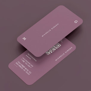 Carte De Visite Professionnel marketing minimaliste Dusty Mauve