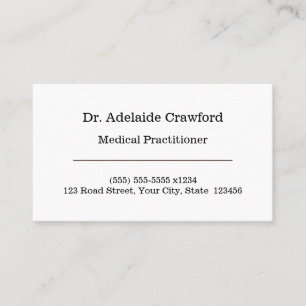 Carte de visite professionnel Médicale de style cl