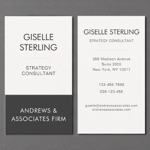 Carte De Visite Professionnel minimal Entreprise Moderne Élégant