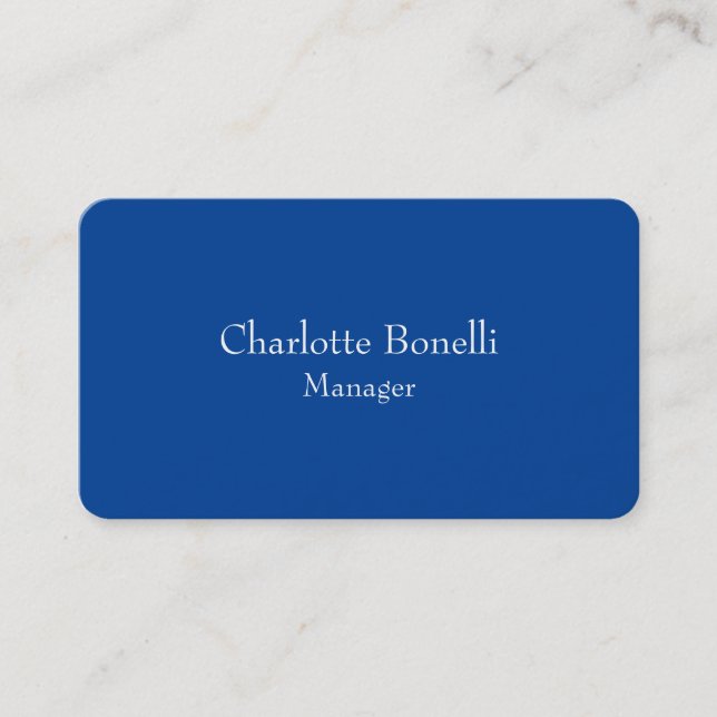 Carte De Visite Professionnel Minimaliste Blanc profond (Devant)