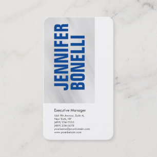 Carte De Visite Professionnel minimaliste bleu gris blanc