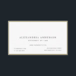 Carte de visite professionnel minimaliste de l'avo<br><div class="desc">Ce carte de visite simple et minimaliste présente votre nom et votre titre en noir sur blanc arrière - plan encadré d'une bordure dorée. Personnalisez-le selon vos besoins. Parfait pour les cadres, les comptables, les avocats, les agents immobiliers, les analystes financiers, les consultants, les graphistes, les écrivains, les architectes d'intérieur...</div>