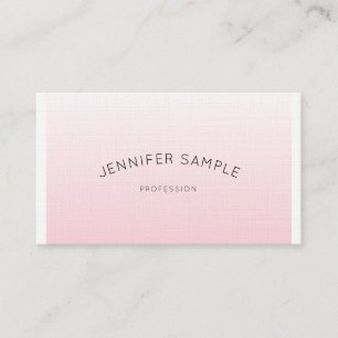Carte De Visite Professionnel minimaliste Design élégant Rose Luxe