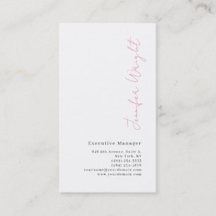 Carte De Visite Professionnel minimaliste féminin sobre élégant