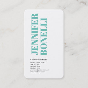 Carte De Visite Professionnel minimaliste moderne bleu foncé