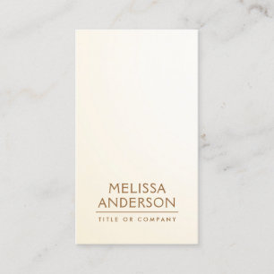 Carte De Visite Professionnel minimaliste moderne de la crème dou