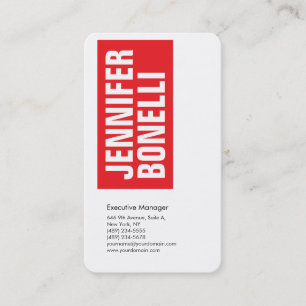 Carte De Visite Professionnel minimaliste moderne en blanc