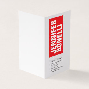 Carte De Visite Professionnel minimaliste moderne en blanc