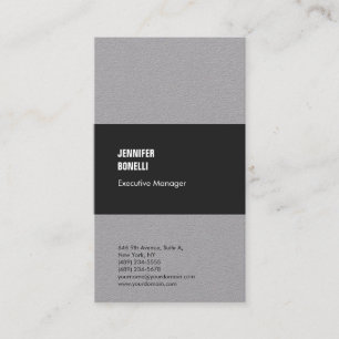 Carte De Visite Professionnel minimaliste moderne gris clair