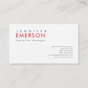Carte De Visite Professionnel minimaliste moderne lin simple