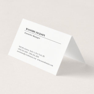 Carte De Visite Professionnel minimaliste moderne mat papier uni