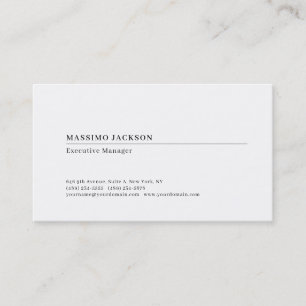 Carte De Visite Professionnel minimaliste moderne mat papier uni