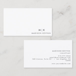 Carte De Visite Professionnel Minimaliste Moderne Noir et Blanc