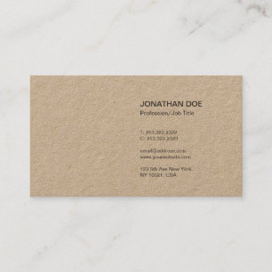 Carte De Visite Professionnel minimaliste moderne Plain Chic Luxe