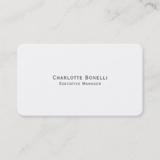 Carte De Visite Professionnel Minimaliste Moderne Plain Coin Arron