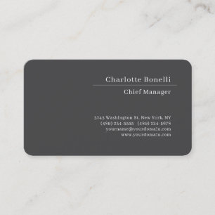 Carte De Visite Professionnel Minimaliste Moderne Premium Gris Soi