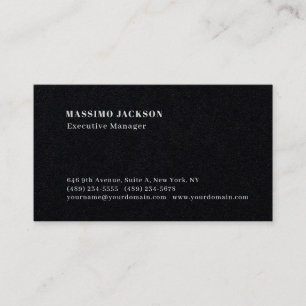 Carte De Visite Professionnel minimaliste moderne premium noir
